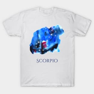 Scorpio Zodiac Sign - Watercolor Star Constellation T-Shirt